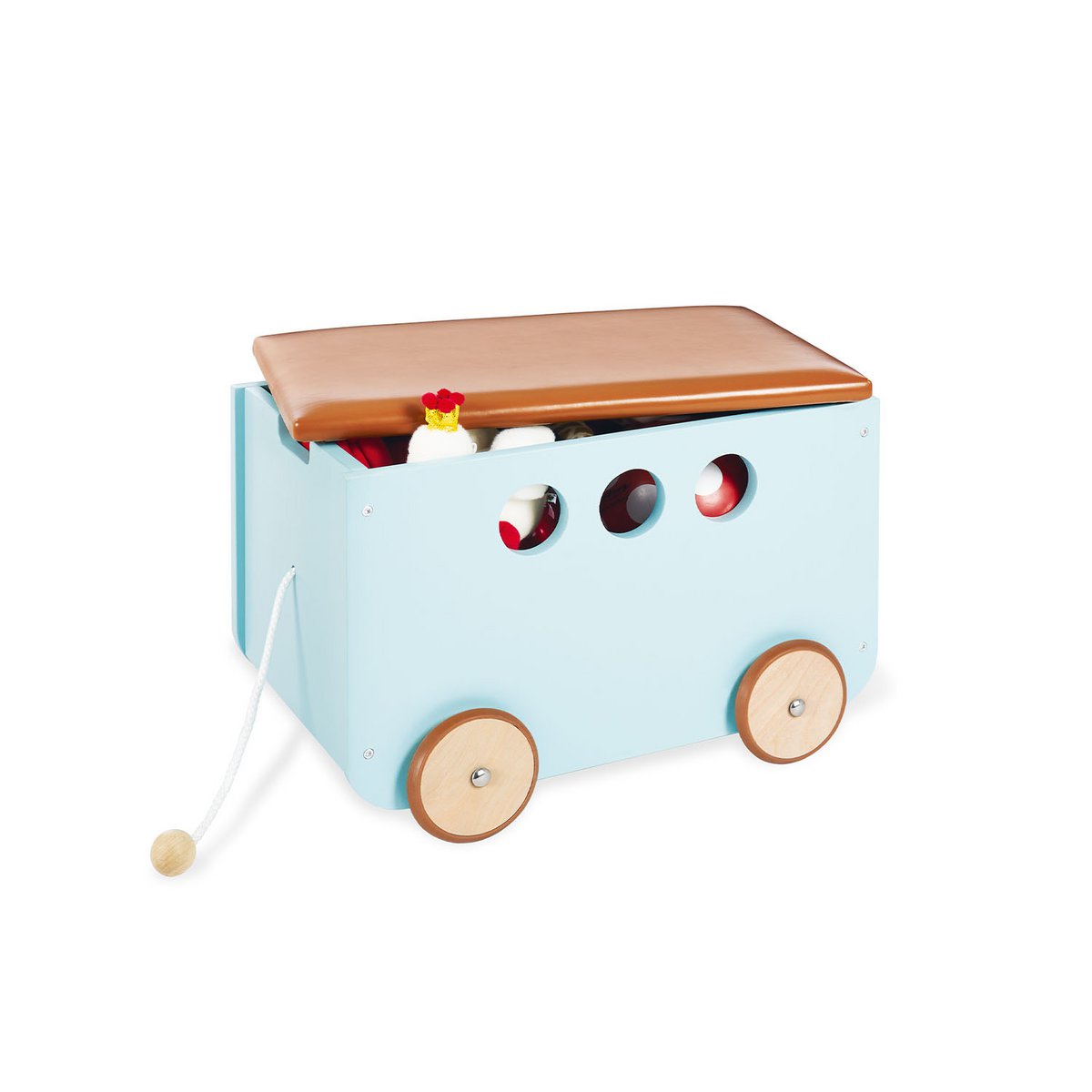 Toy chest on wheels 'Jim', mint