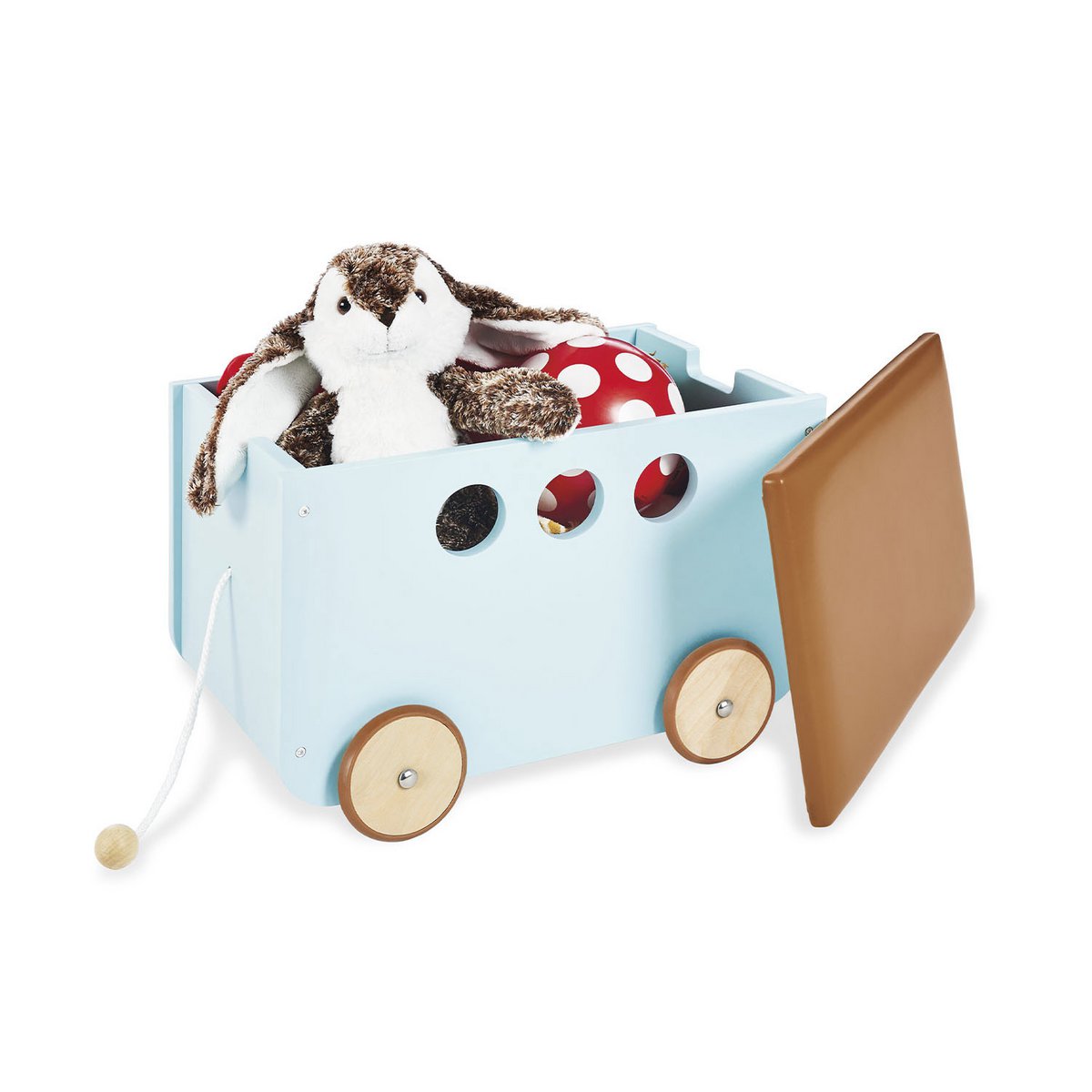 Toy chest on wheels 'Jim', mint