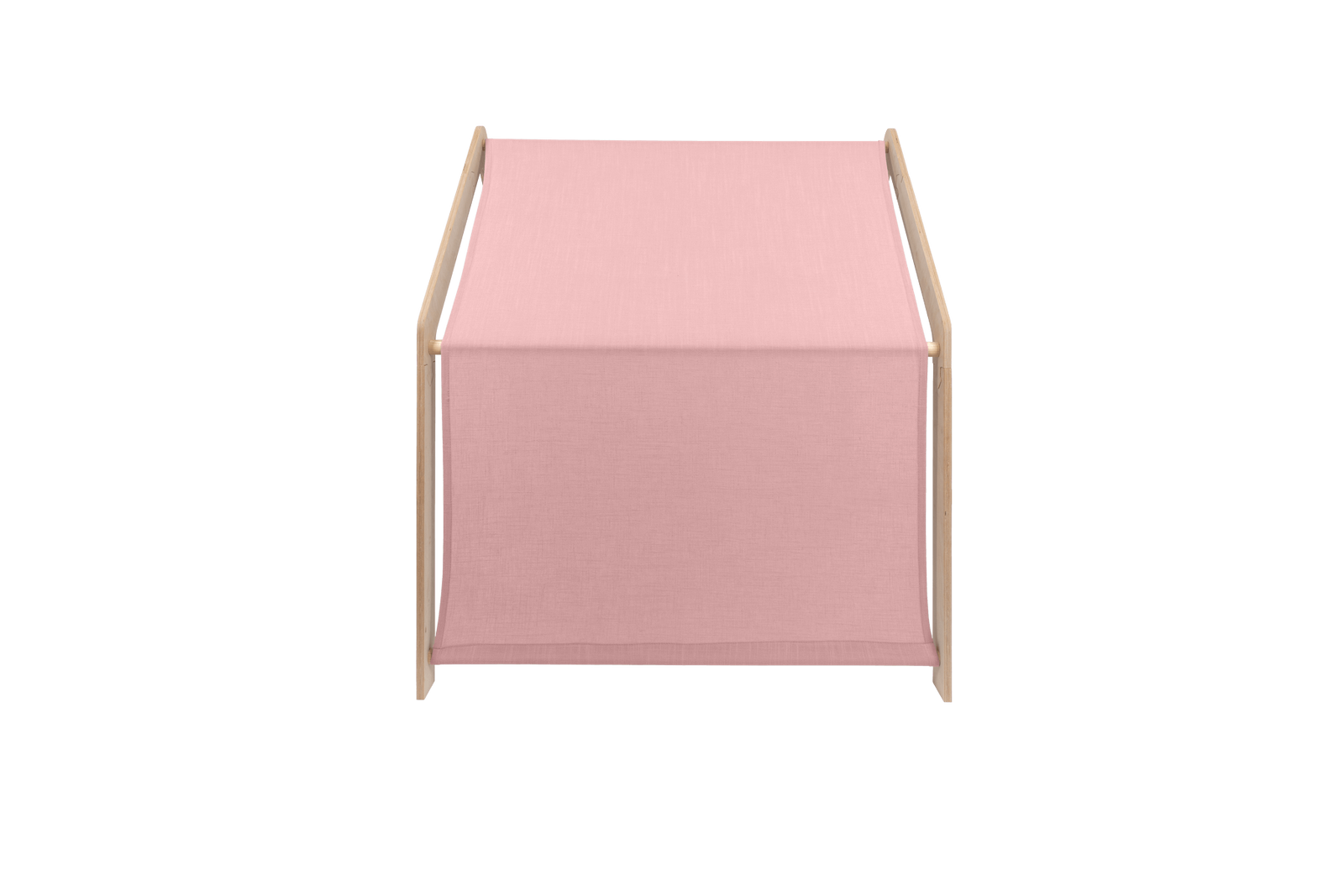 houten speelhuisje naturel met roze dak voor kinderkamer