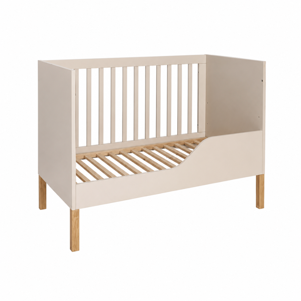 ATB ILA 120 × 60 cm ledikant with safety rail – cashmere – extra productafbeelding