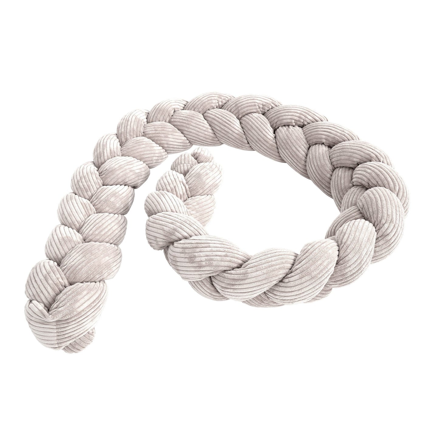 Crib Bumper Braid - Soft Protective Bumper for Babies | Aesthetic Ecru Size S -150 cm