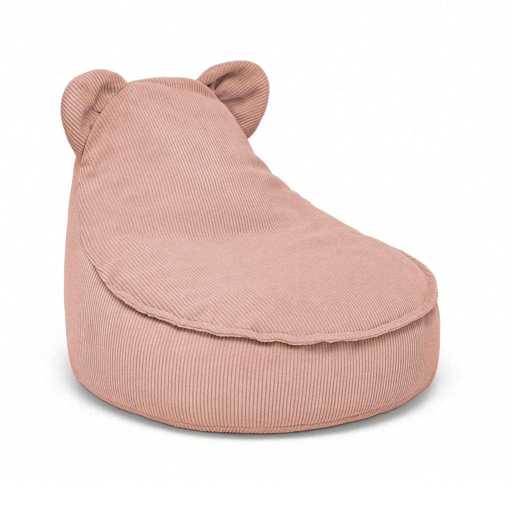 MeowBaby Slimcord kinderzitzak met oortjes terracotta