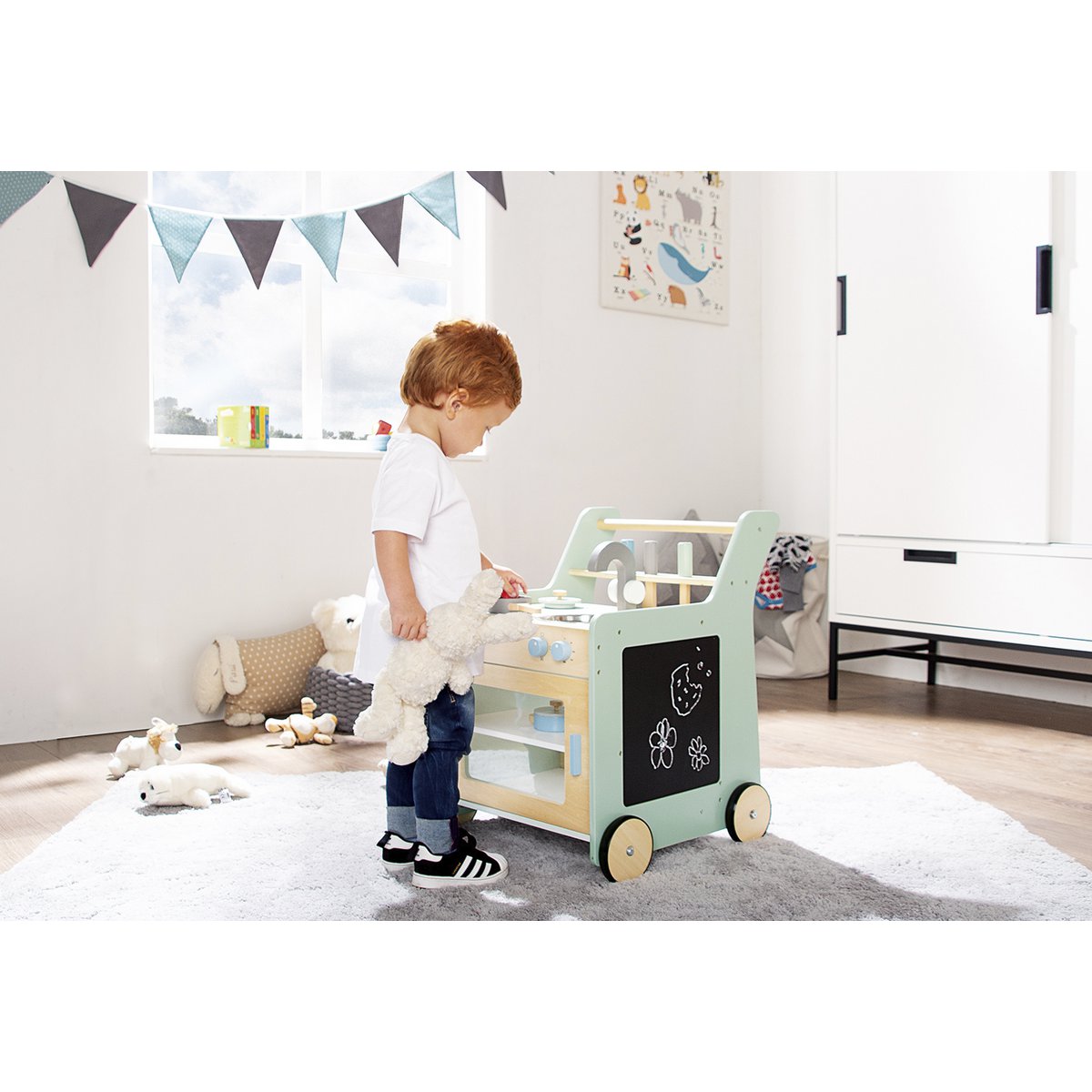 Kalle children's kitchen - walker with kitchen