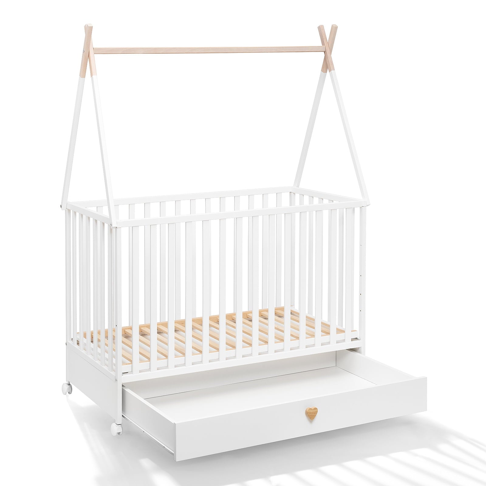 ATB DREAMY 120 × 60 cm ledikant with drawer & wheels – extra productafbeelding