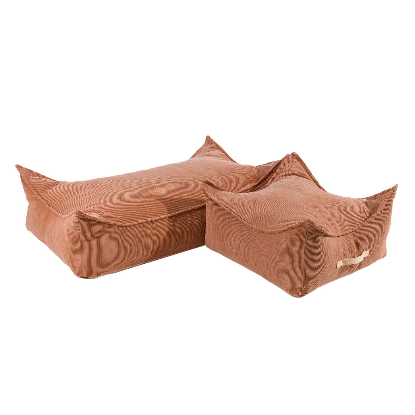 MeowBaby Slimcord Vierkante Zitzak — Brick