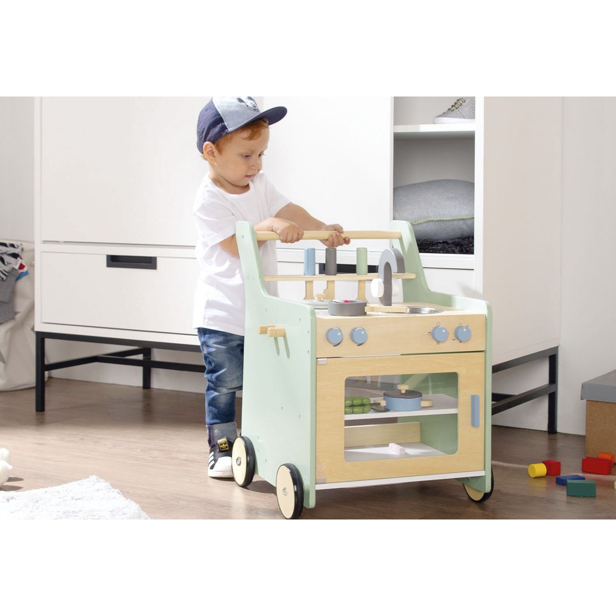 Kalle children's kitchen - walker with kitchen
