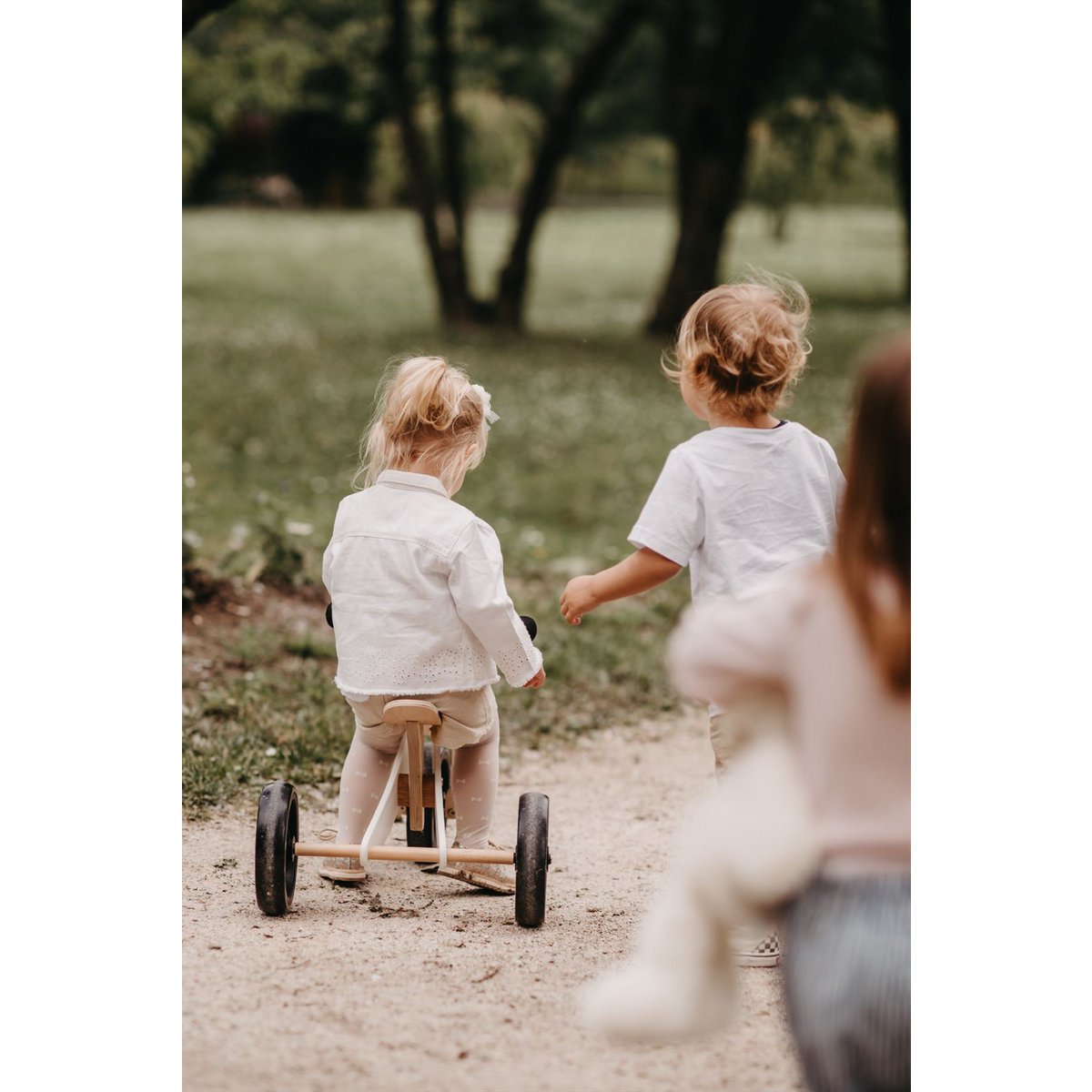 Kinderfeets 2-in-1 houten loopfiets & driewieler Tiny Tot Plus - Wit