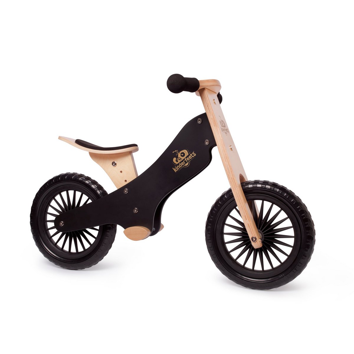 Kinderfeets houten loopfiets vanaf 2 jaar - Zwart