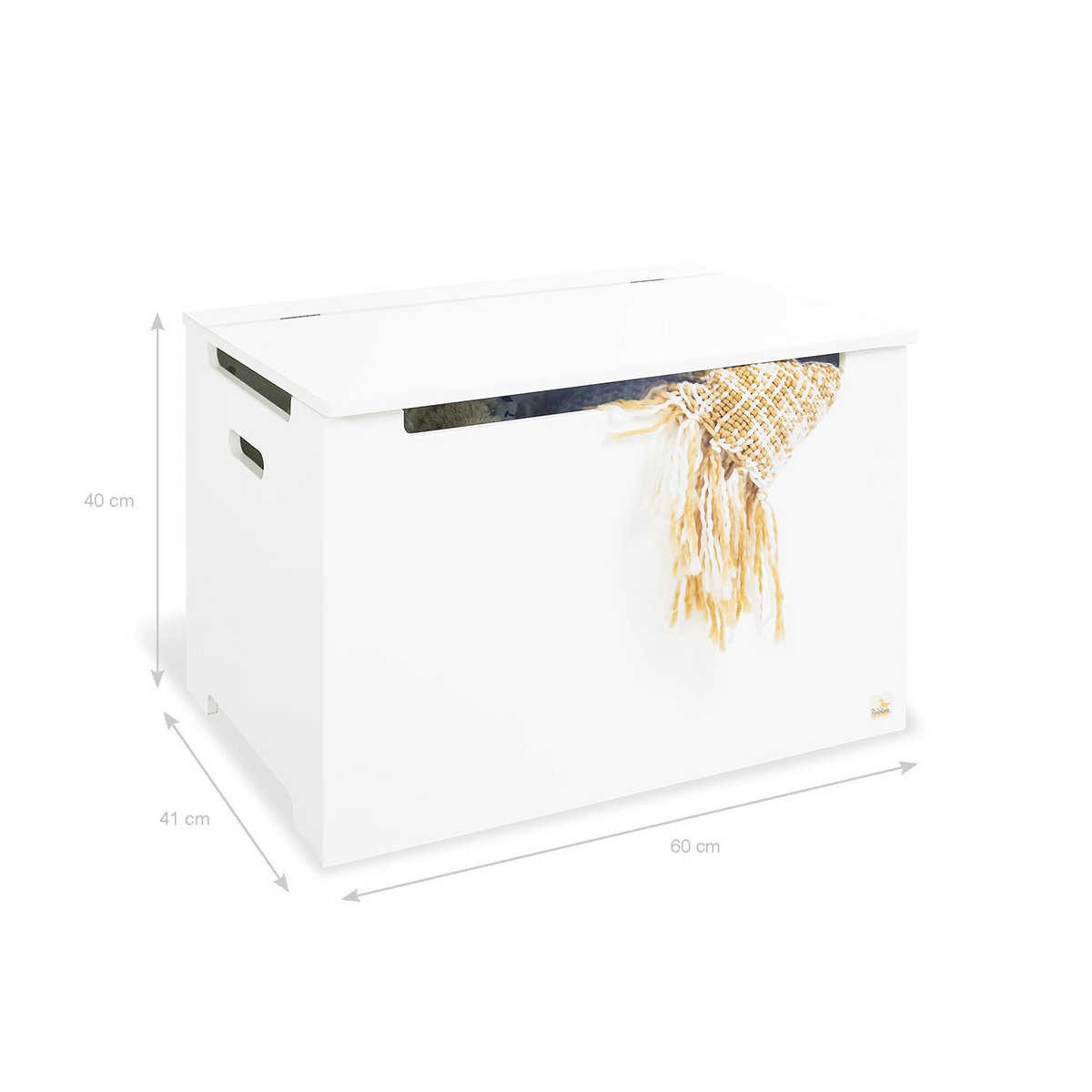 Storage chest, painted white