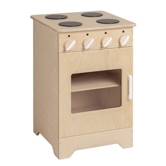 Van Dijk Toys wooden toy kitchen / kitchen Stove - Natural with white (Childcare quality)