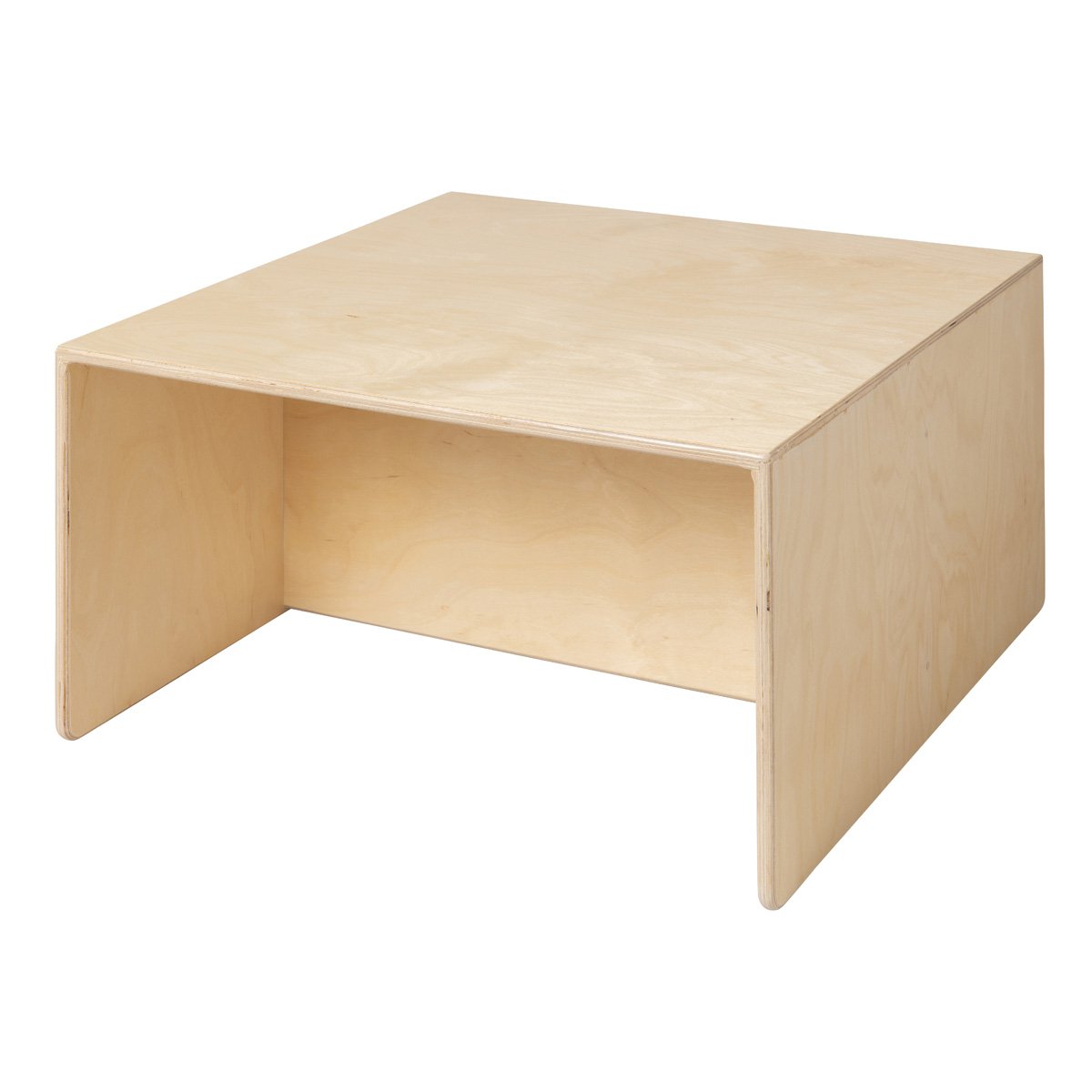 Wooden cube table & children's bench - 75x75x40 cm