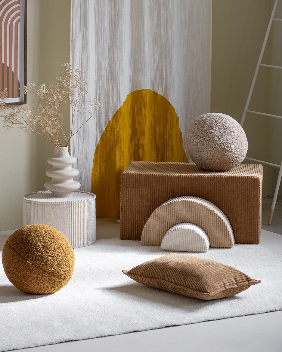 Wigiwama Marshmallow Pouffe - ribbed pouffe