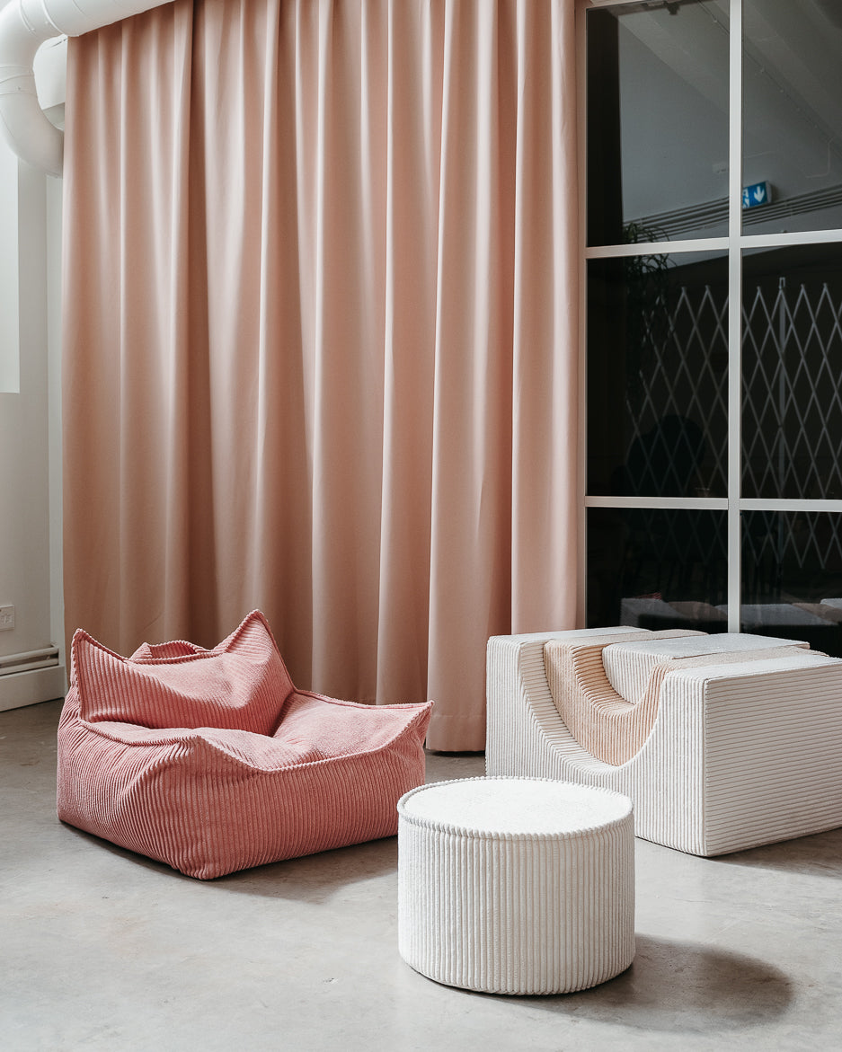 Wigiwama Marshmallow Pouffe - ribbed pouffe