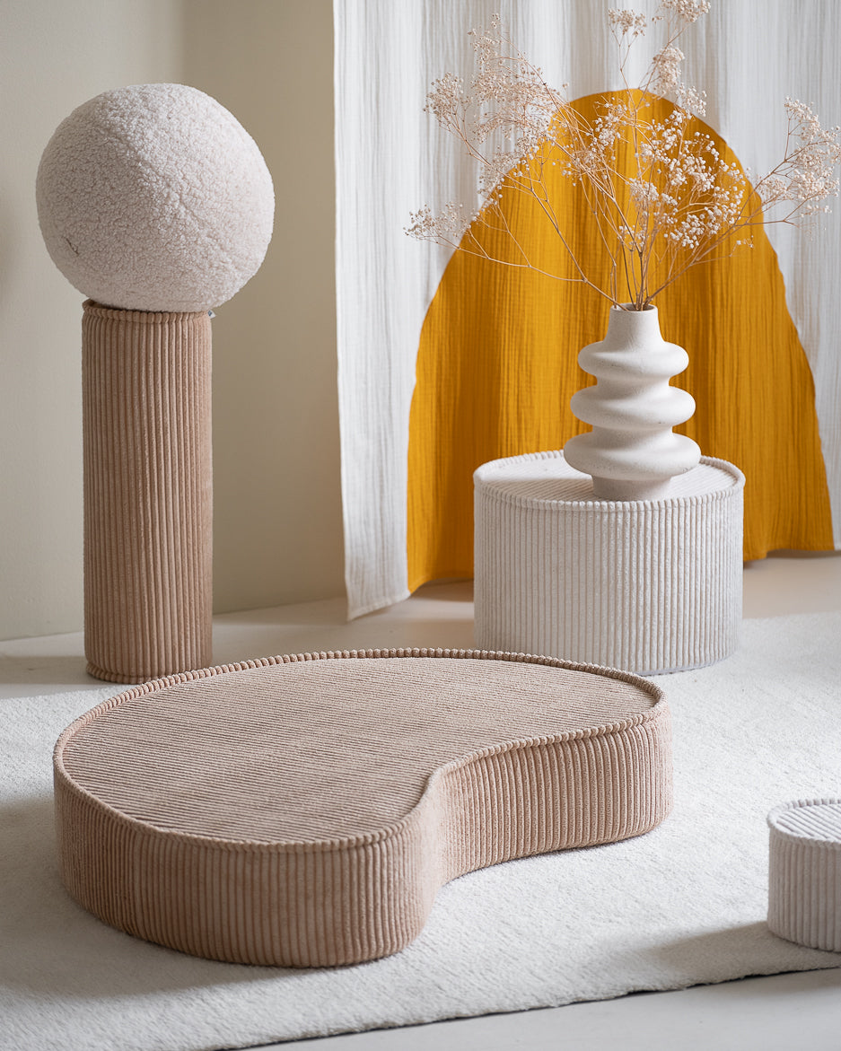 Wigiwama Marshmallow Pouffe - ribbed pouffe