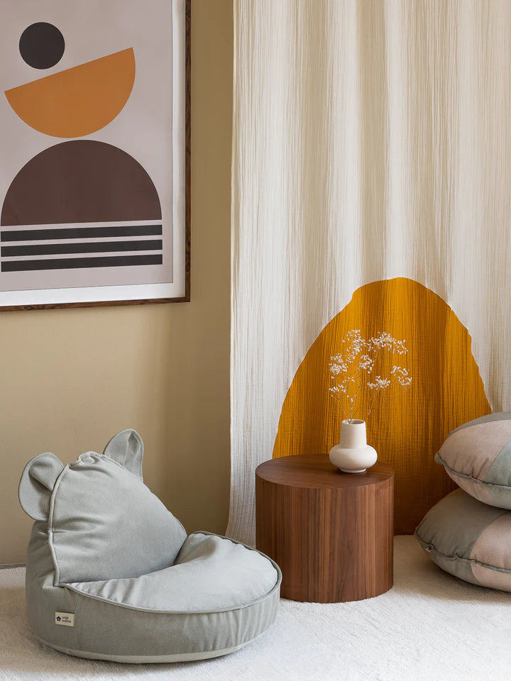 Wigiwama Misty Green Bear Beanbag - velvet beanbag