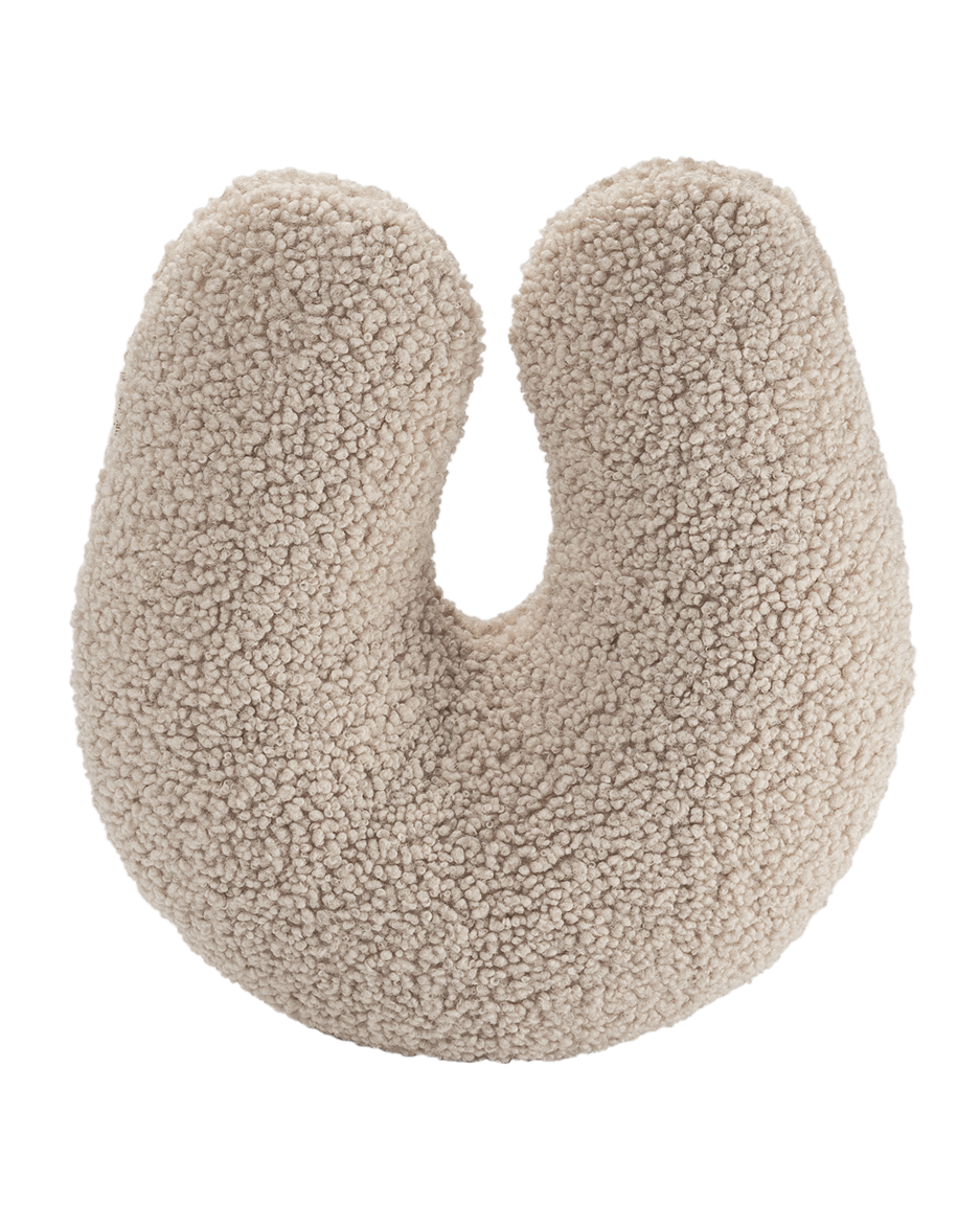 Wigiwama Biscuit U Pillow - teddy fabric pillow
