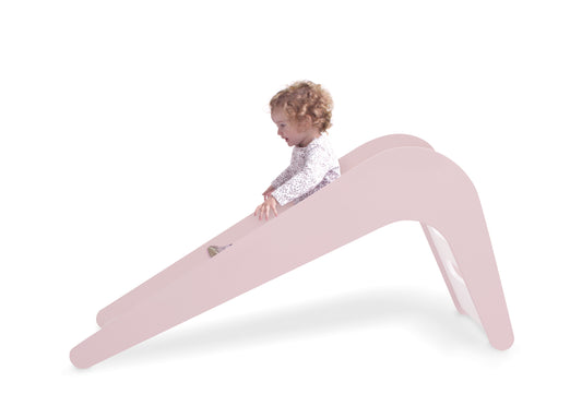 Jupiduu Indoor Kids Slide - Pink wooden slide