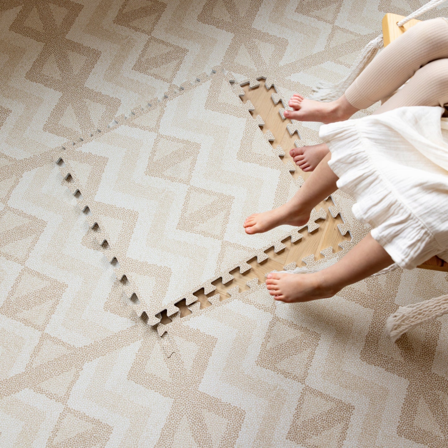 Kilim play mat foam - Sand