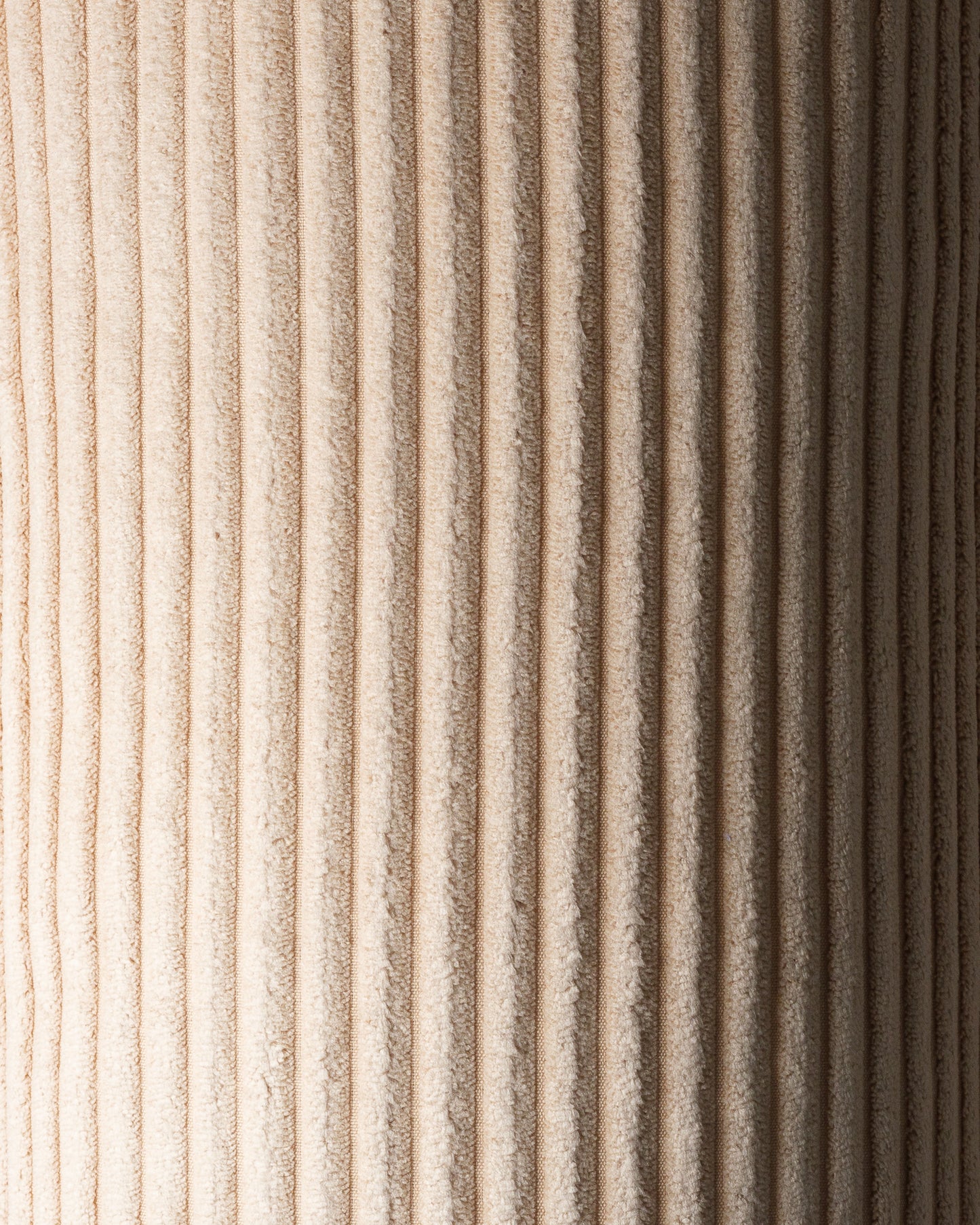 Wigiwama Brown Sugar Cloud Pouffe - ribbed fabric pouffe