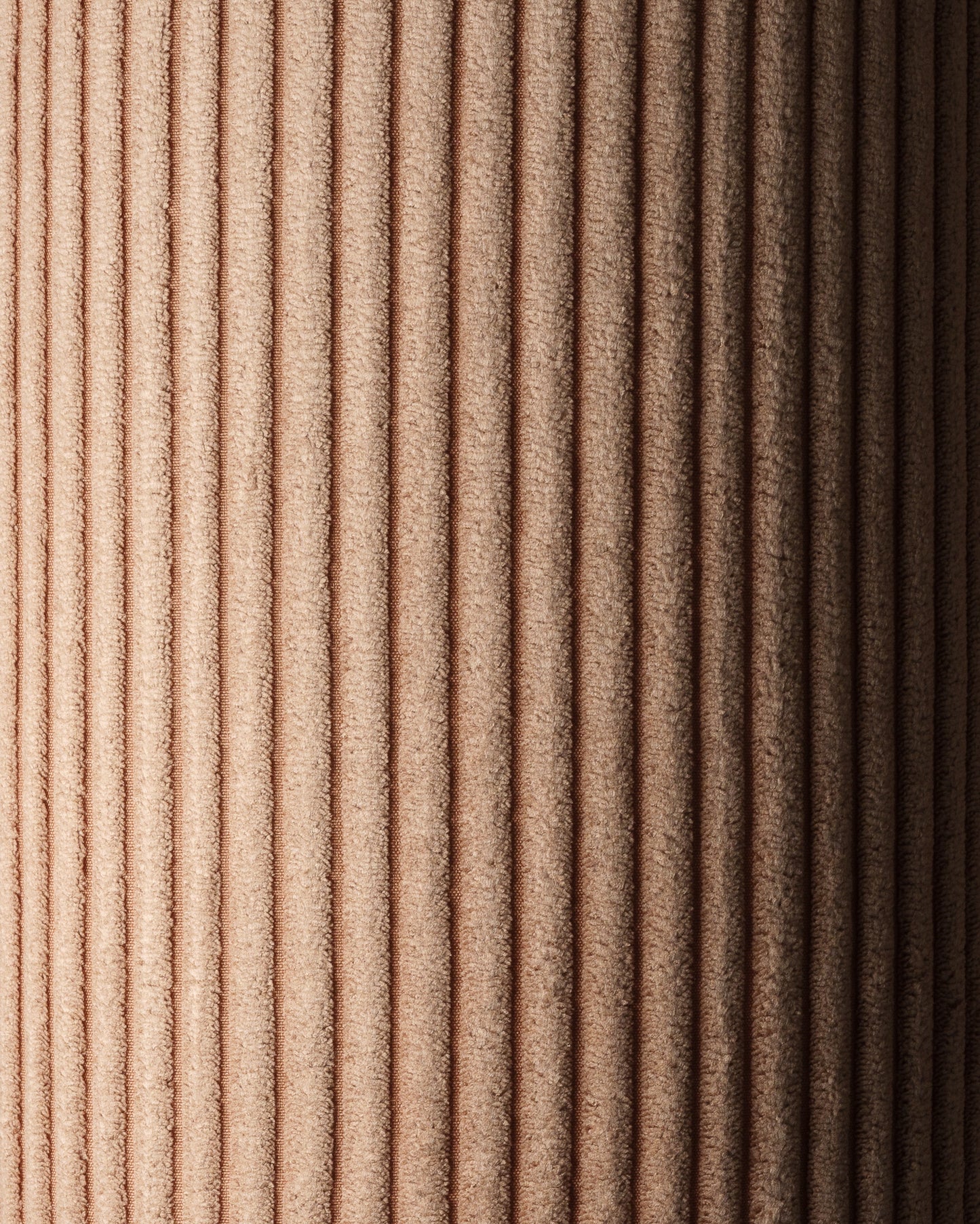 Wigiwama Toffee Cloud Pouffe - ribbed fabric pouffe