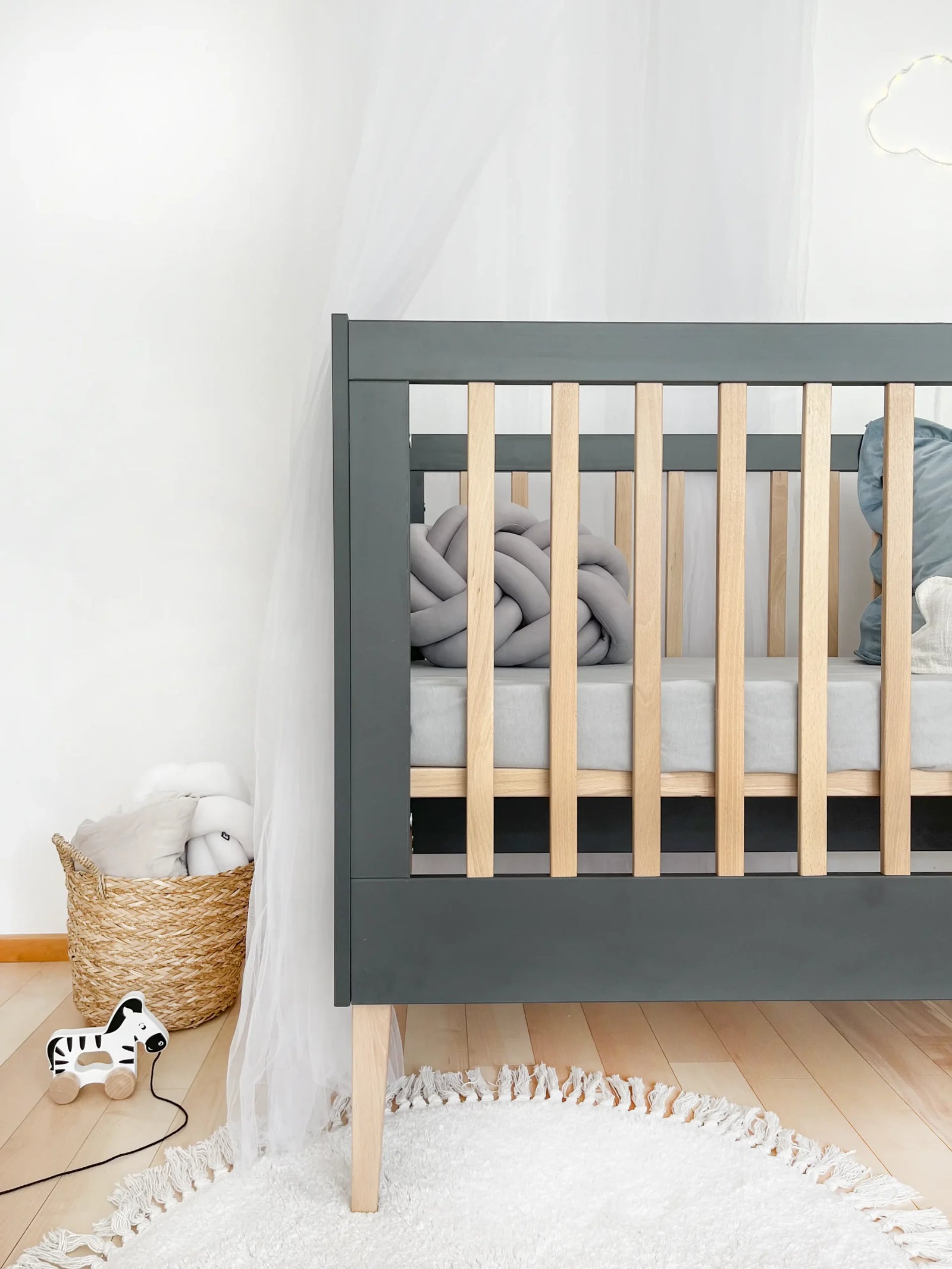 ATB ILA 120 × 60 cm ledikant – grijs – extra productafbeelding