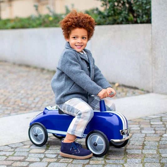 Vintage running car blue - roadster racing car