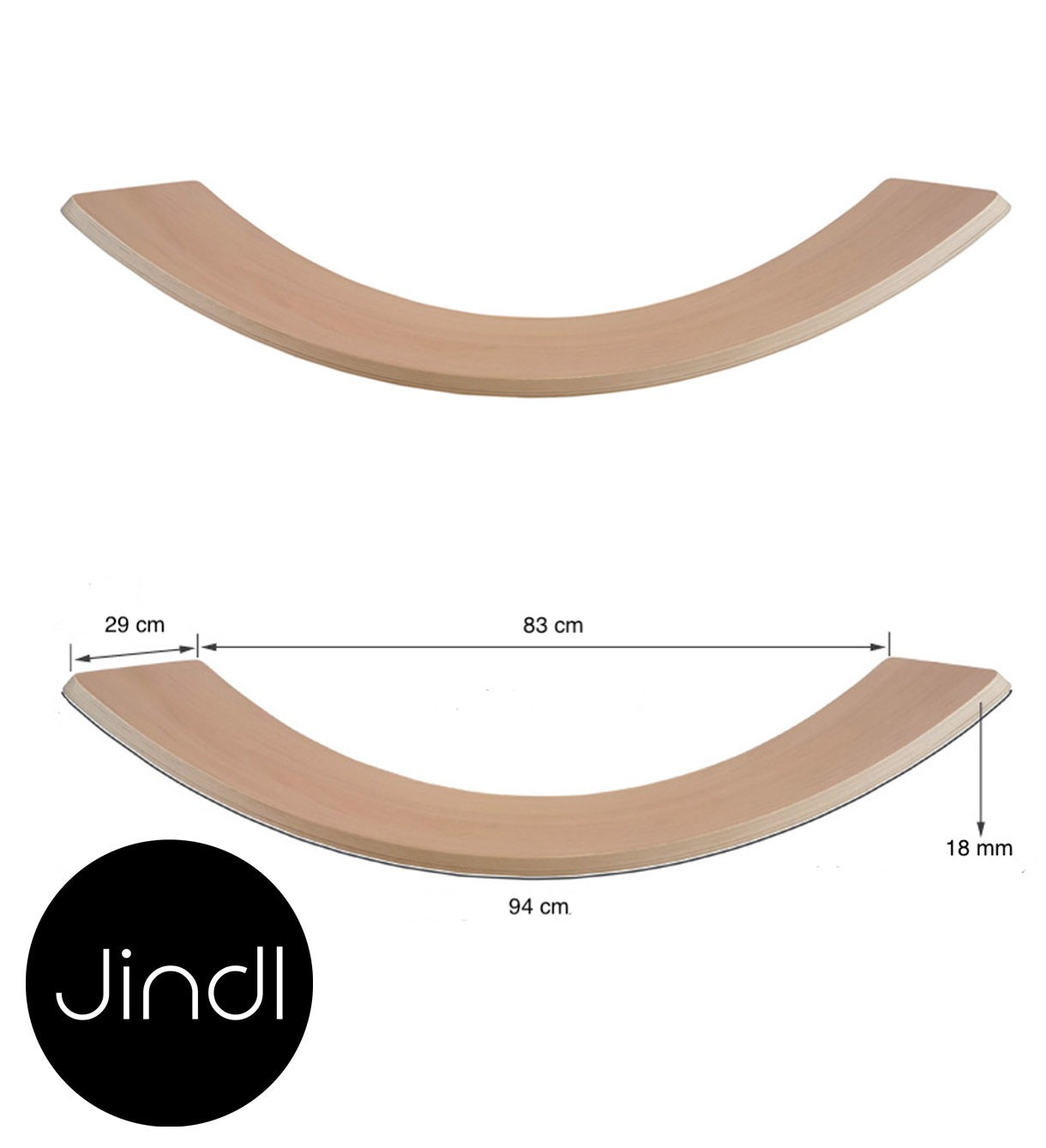 Balance board - wood - natural