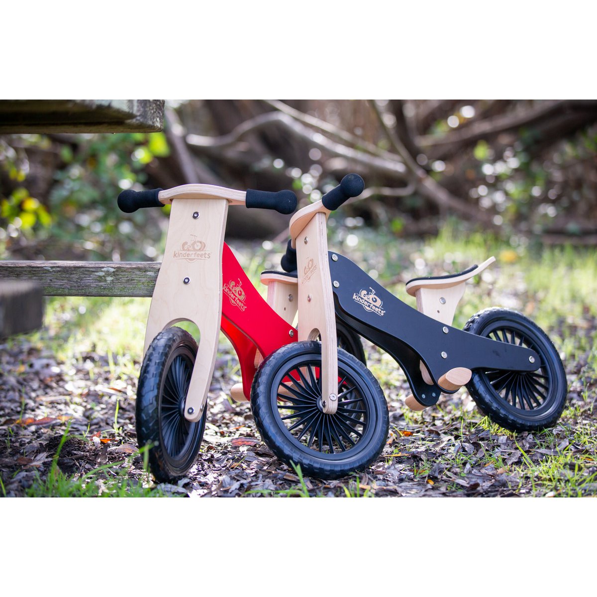 Kinderfeets houten loopfiets vanaf 2 jaar - Zwart