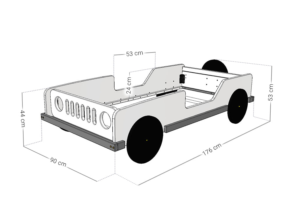 Benlemi autobed JP-0063 maattekening