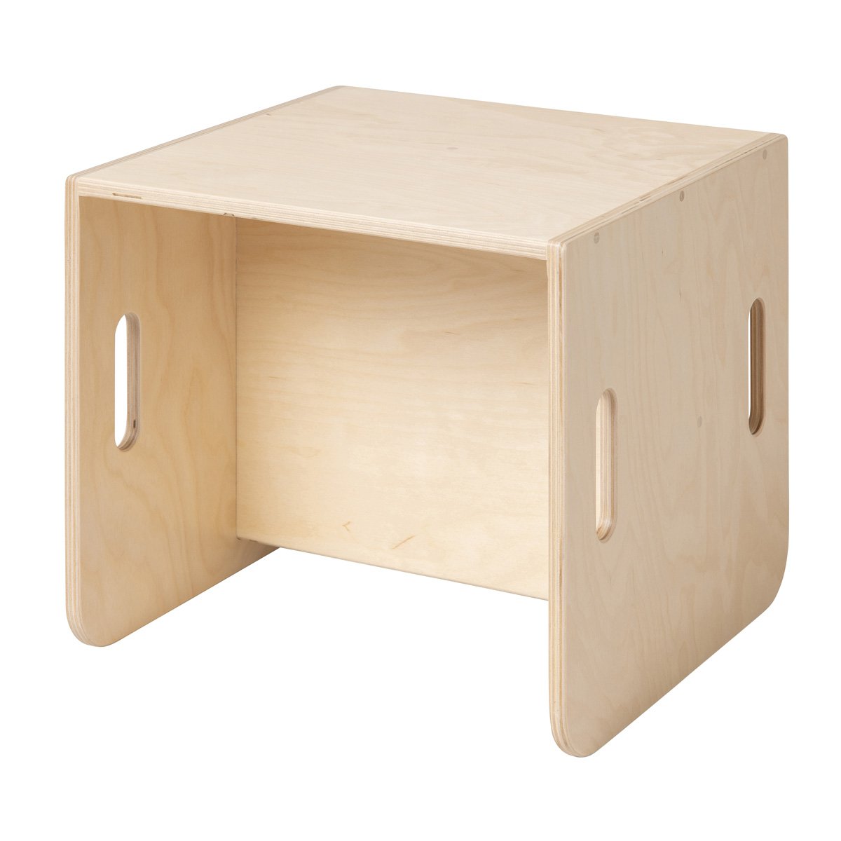 Van Dijk Toys houten kubusstoel / kinderstoel Naturel 32x32x32cm vanaf 1 jaar (Kinderopvang kwaliteit)