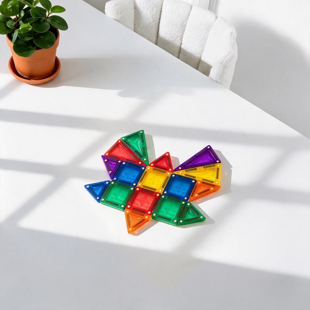 Coblo Mini Magnetische Tegels + Letter Toppers – 40 tegels + 60 toppers in gebruik