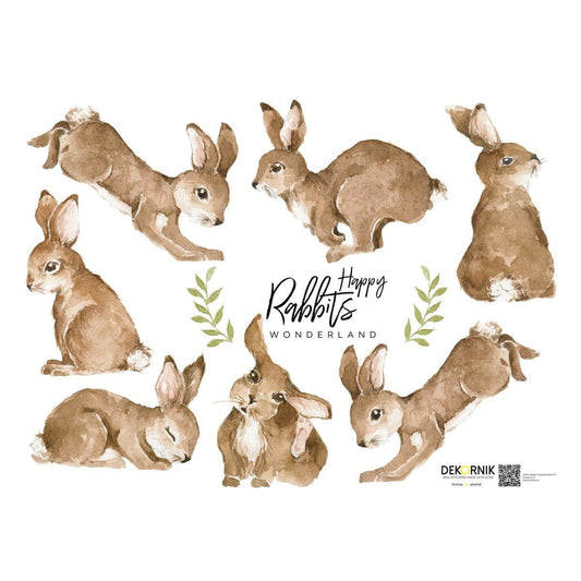Dekornik Happy Rabbits Wonderland muurstickerset