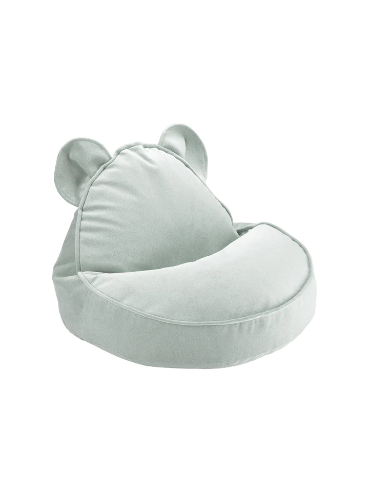 Wigiwama Misty Green Bear Beanbag - velvet beanbag
