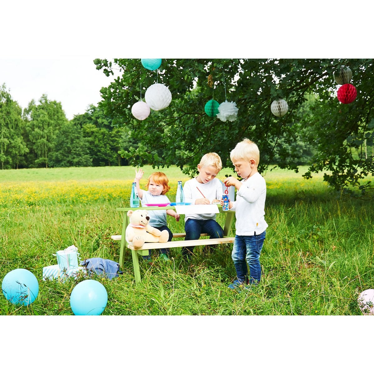 Children's picnic table "Nicki For 4", Green