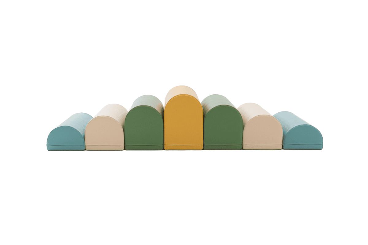 soft play set met modulaire foamblokken voor baby's peuters en kleuters
