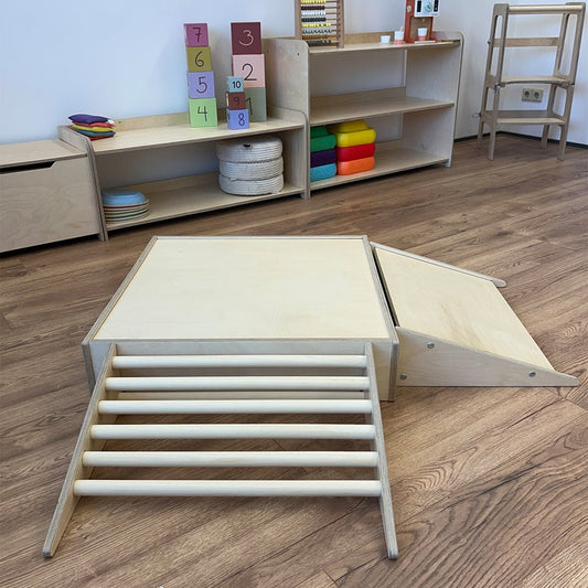 Houten kruipheuvel - trap 16 cm - kruipkist accessoire -