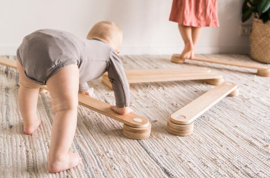 Jindl balansbalken - set van 6 - hout -