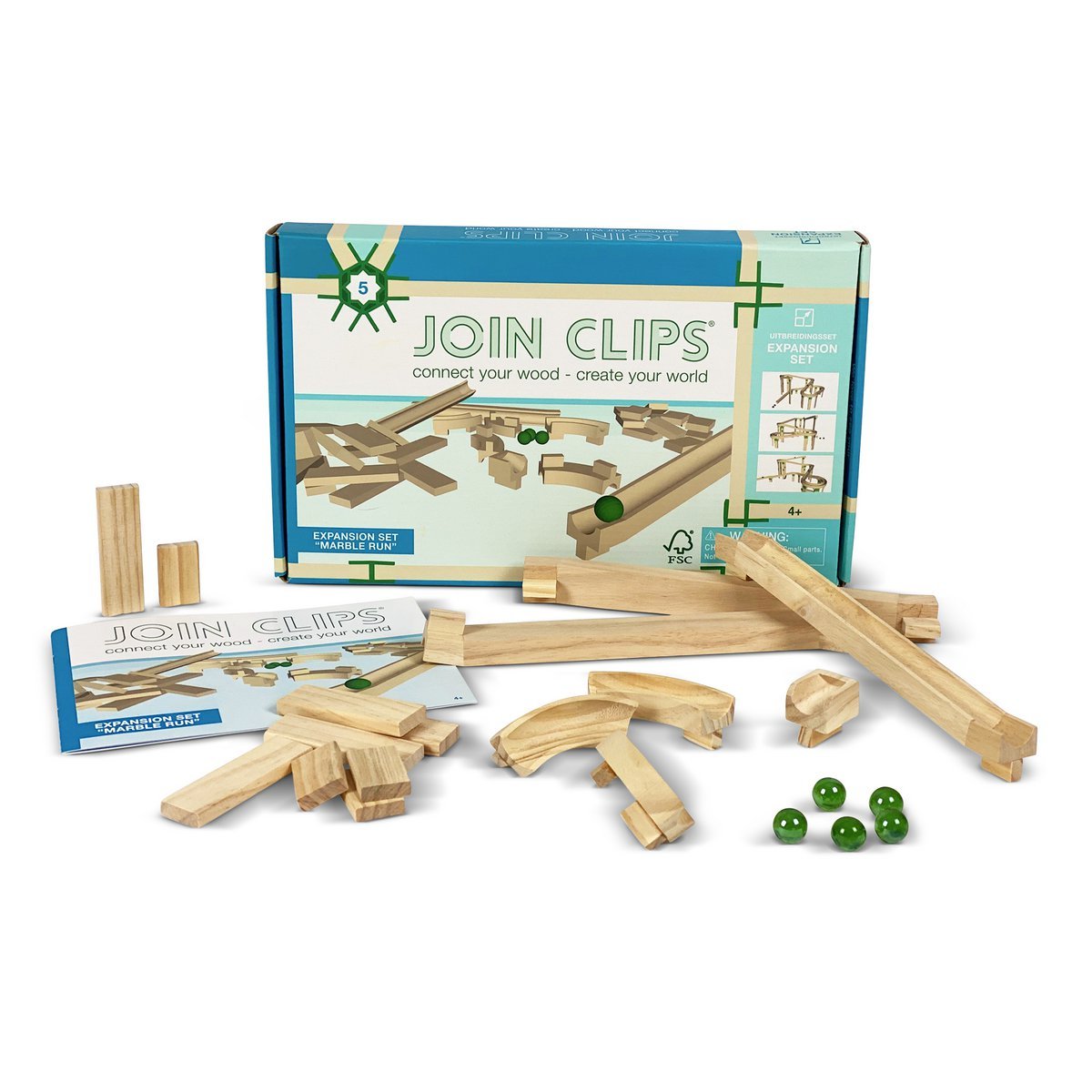 JOIN CLIPS knikkerbaan-uitbreiding — baandelen en knikkers-
