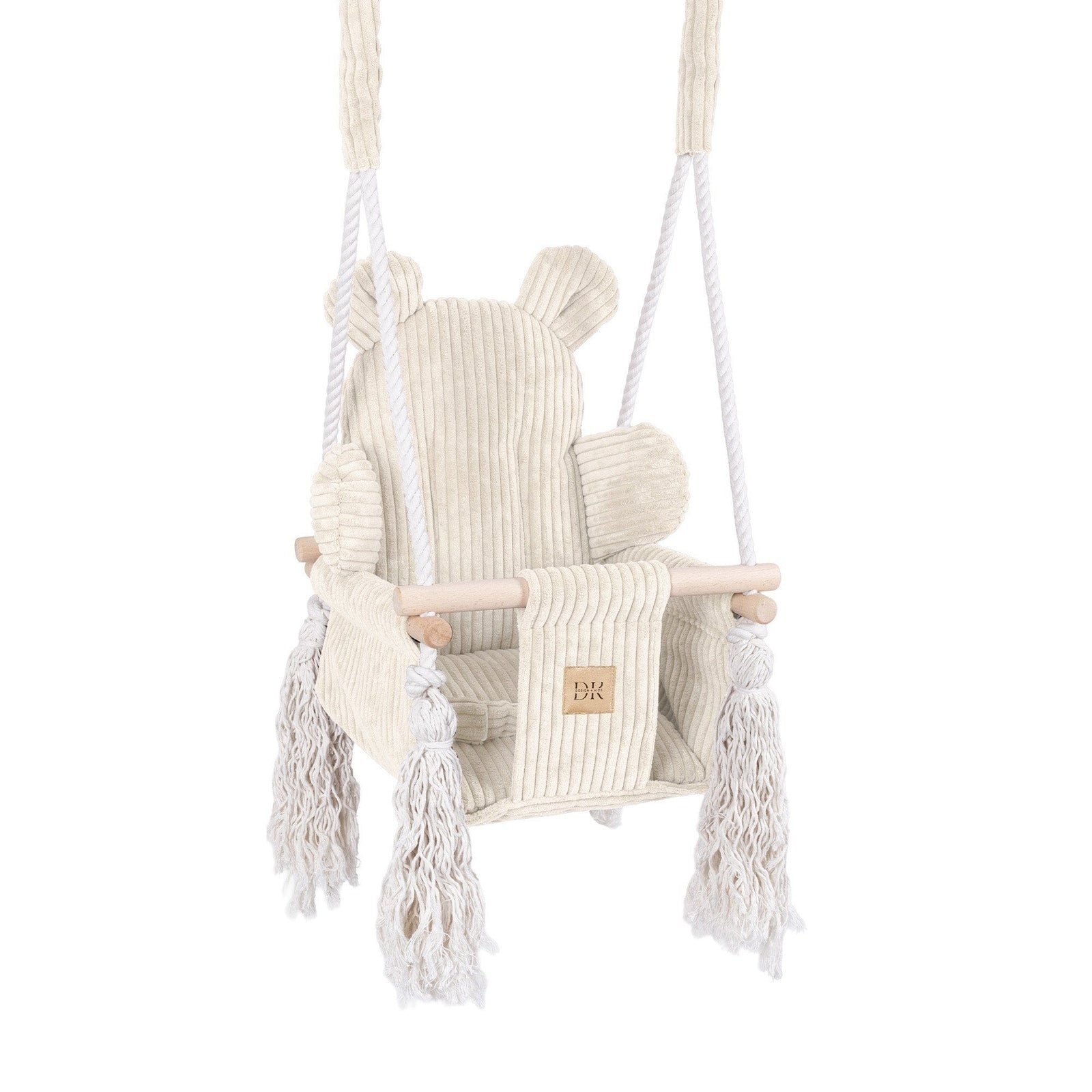 MeowBaby Bear Swing berenvormige binnenschommel in ecru