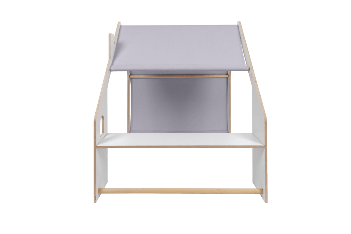 houten speelhuisje wit met blauw dak voor kinderkamer, aanvullende productfoto 6