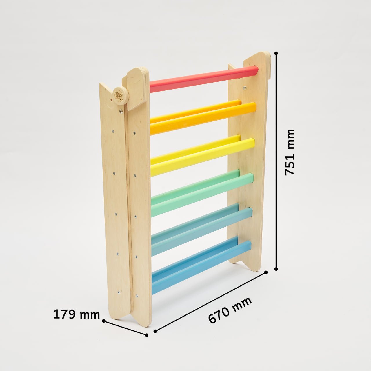 BusyKids Pikler klimdriehoek – regenboog – productbeeld 10