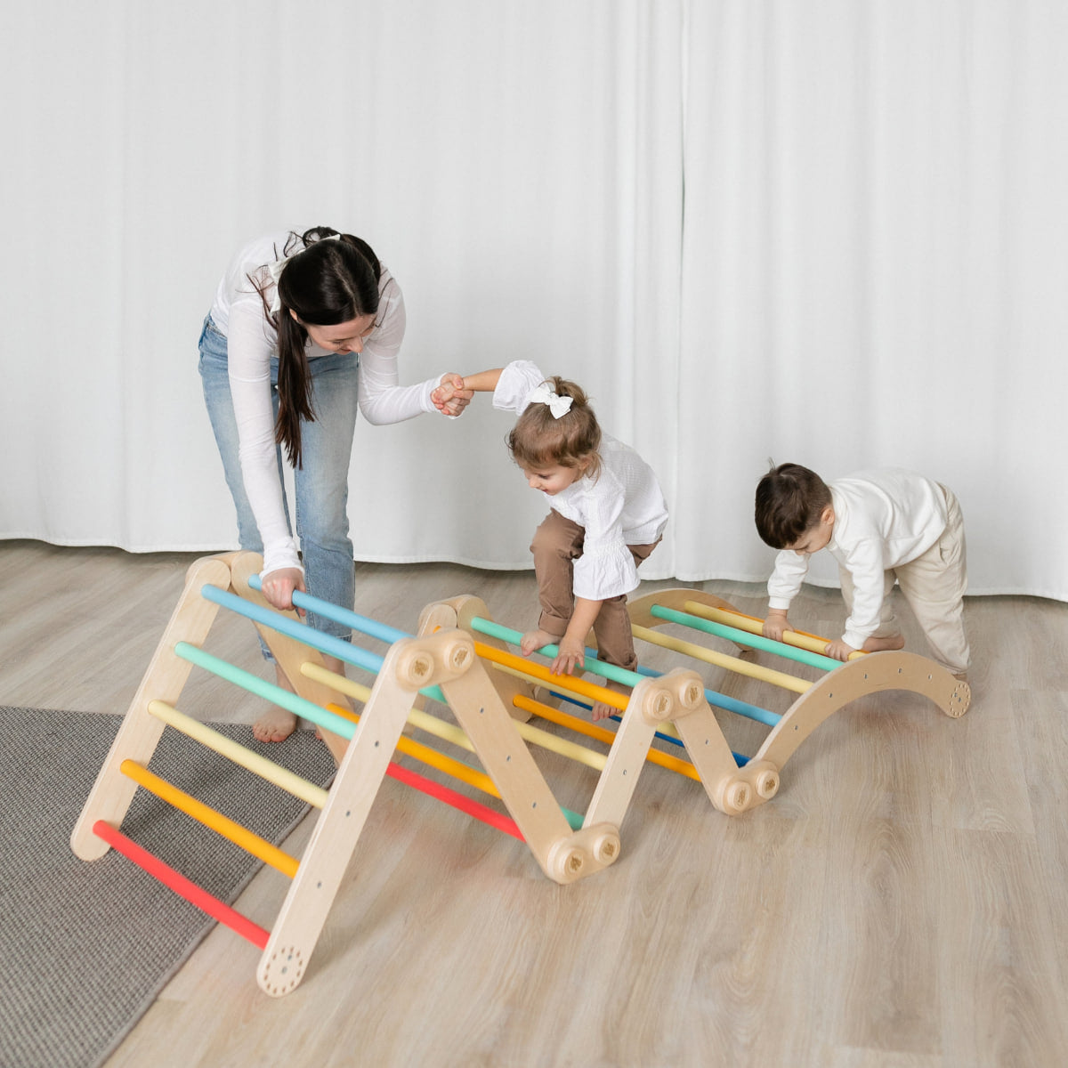 BusyKids klimrek – sprossenwand regenboog – productbeeld 15