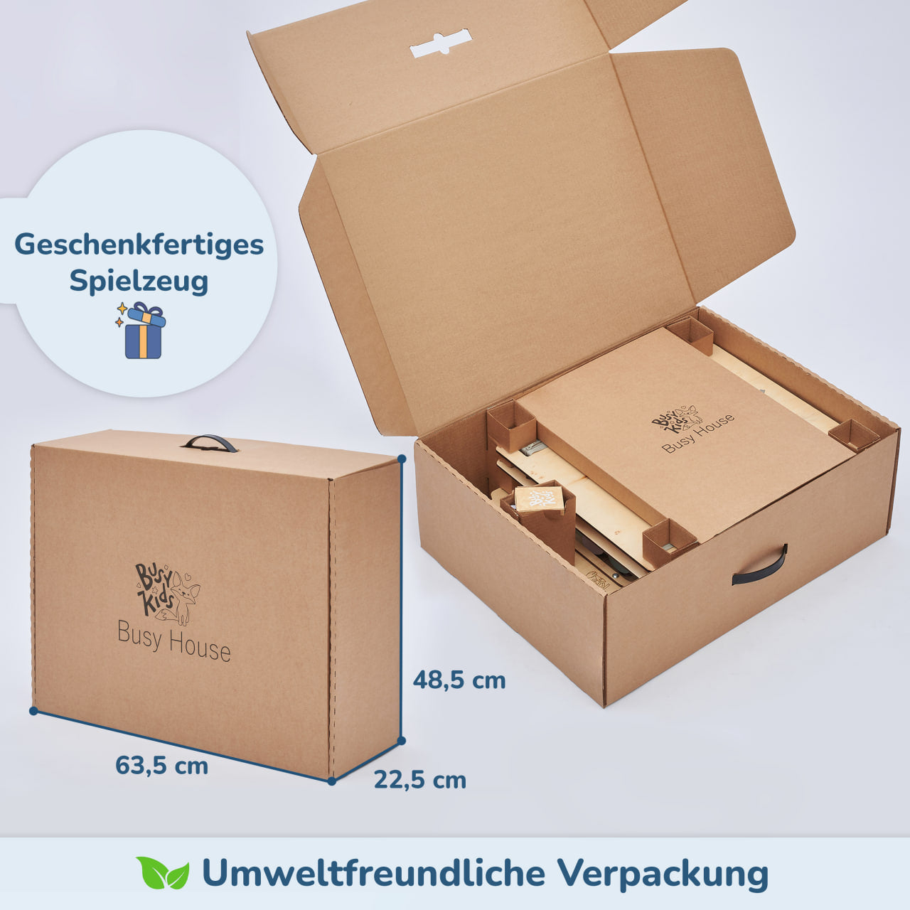 Set - BusyBoard House natural/mint and creative Cube