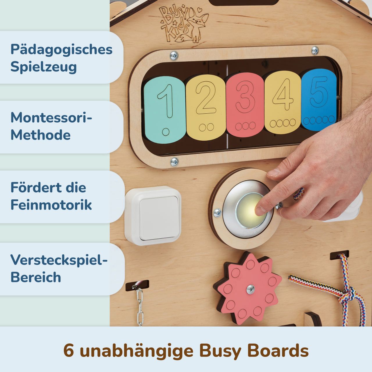Set - Busy Board House natura and Creative Cube