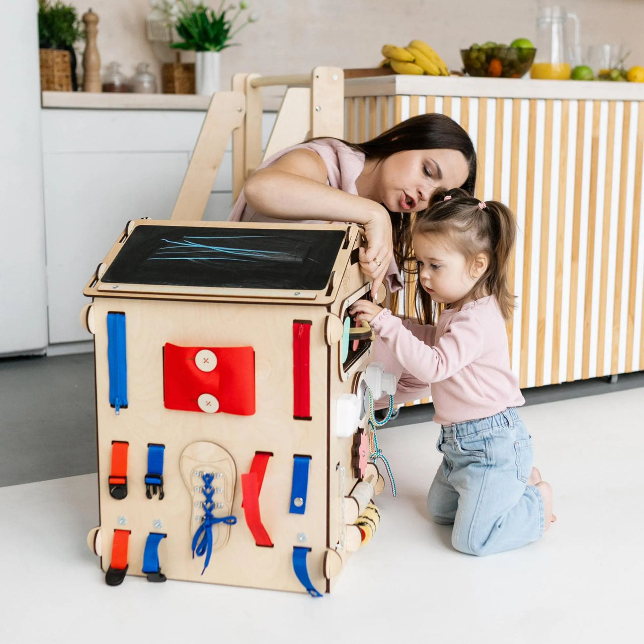 BusyKids Busy Board speelhuisje – naturel