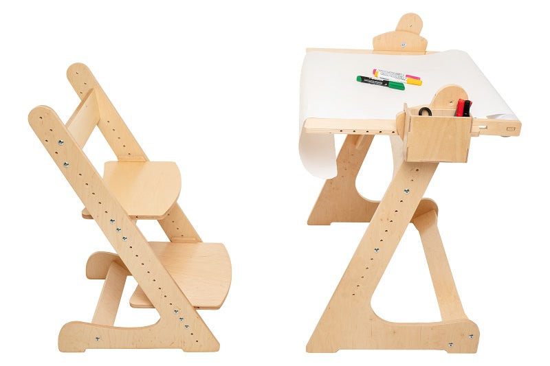 Montessori drawing table set - Evolving kids desk