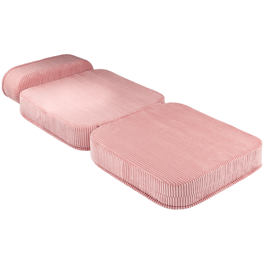 Wigiwama Pink Mousse Flip Chair - ribbed fabric children's chair
