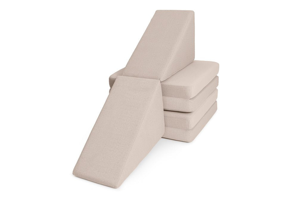 Shappy Slide Original 80 cm in Soft Beige — twee glijbanen naast elkaar