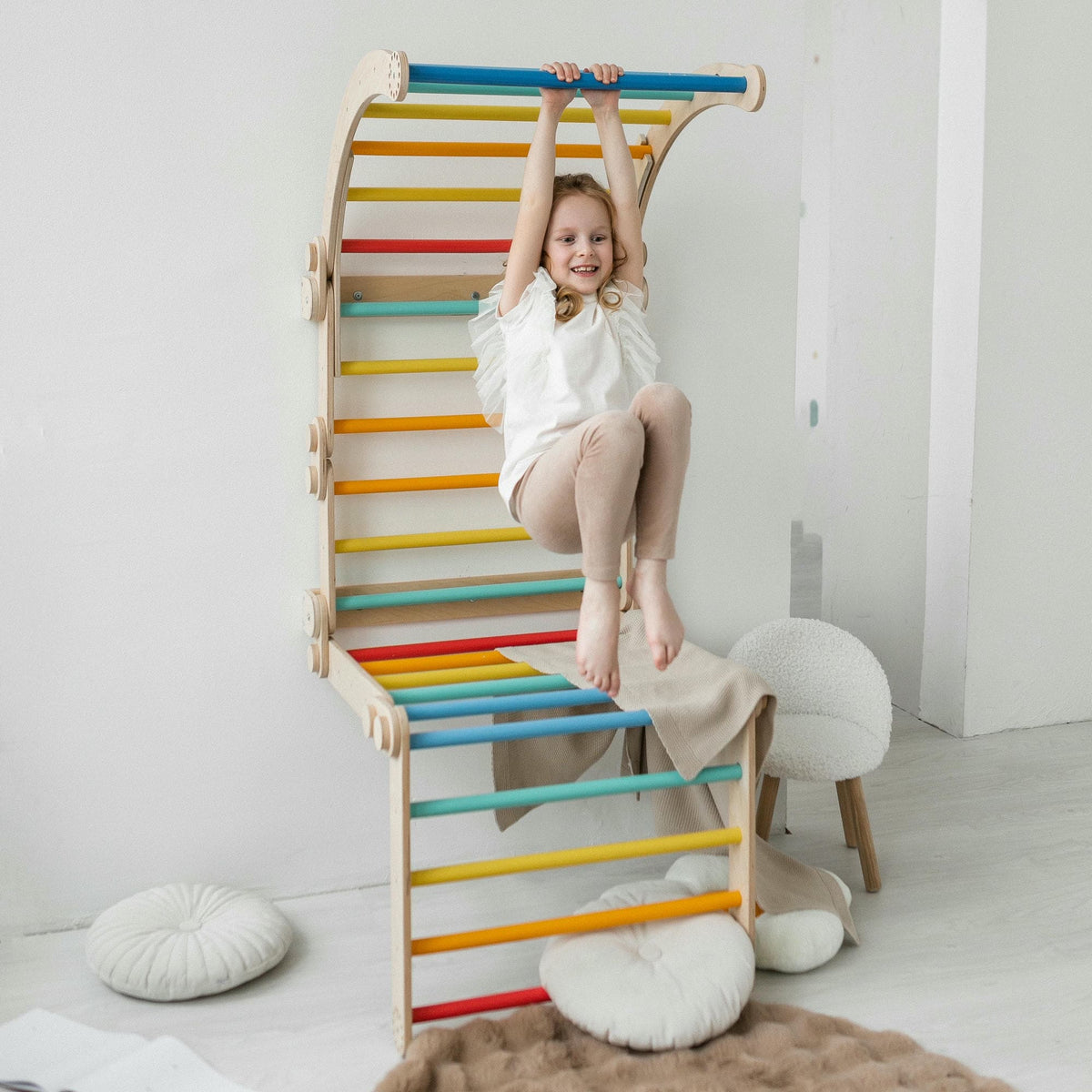 BusyKids klimrek – sprossenwand regenboog – productbeeld 10