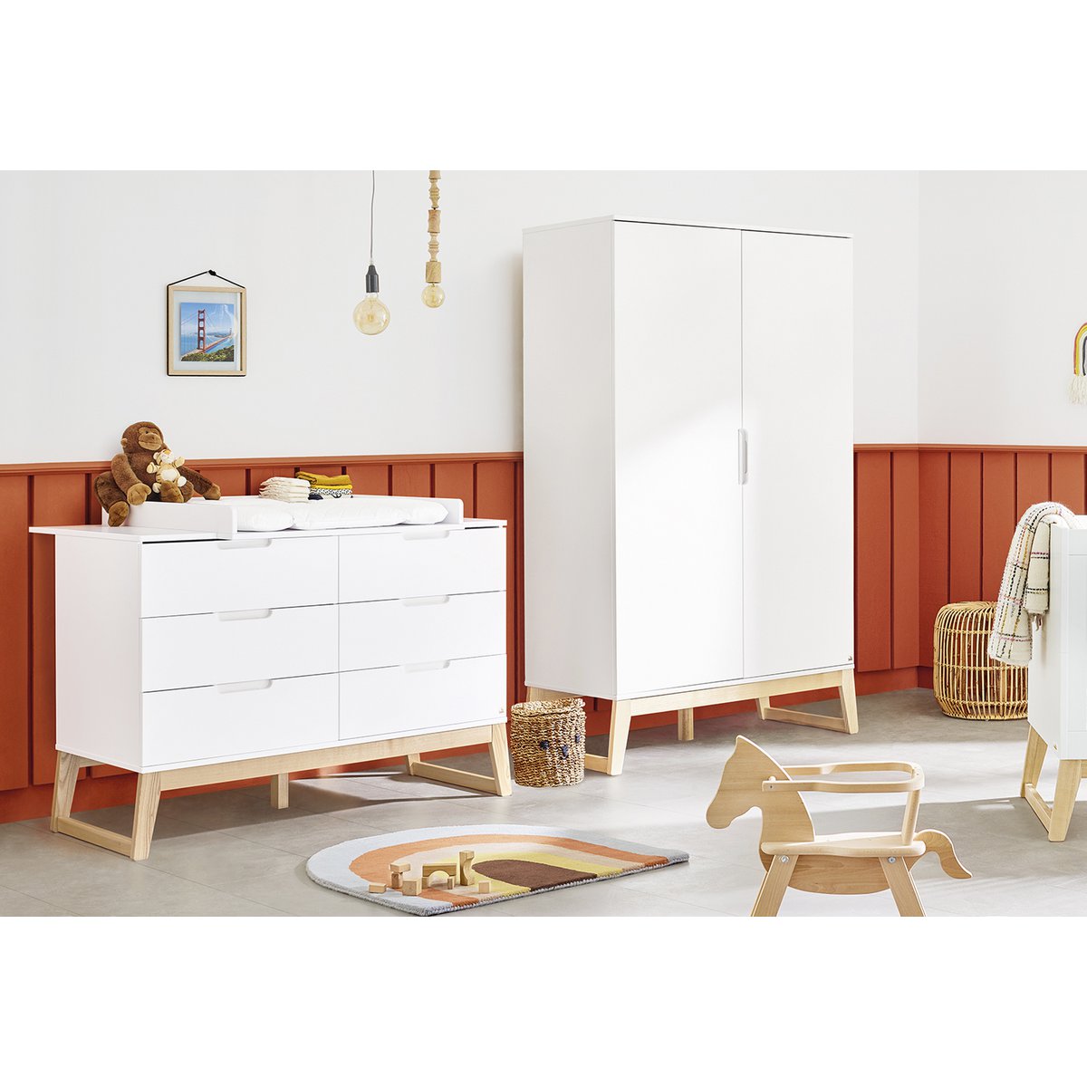 'Bridge' chest of drawers extra wide